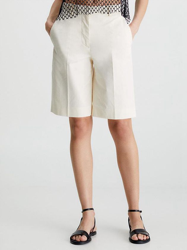 Calvin Klein USA Twill Womens Shorts White 2087591-MQ